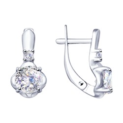 Серьги из серебра со Swarovski Zirconia, 89020111