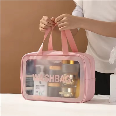 Kristaller Косметичка Washbag rectangular big, розовый