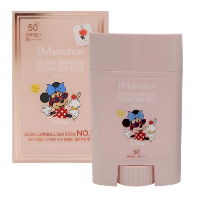 Jmsolution Солнцезащитный стик с экстрактом розы / Glow Luminous Flower Light Sun Stick SPF50+PA++++ Disney Minnie, 21 г