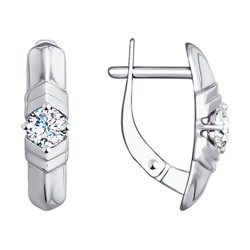 Серьги из белого золота со Swarovski Zirconia, 81020377