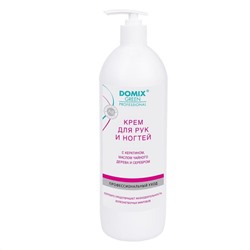 Domix Green Professional Крем для рук и ногтей с кератином, маслом чайного дерева и коллоидным серебром, 1000 мл