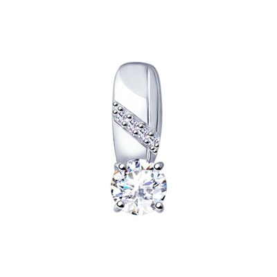 Подвеска из серебра со Swarovski Zirconia, 89030038