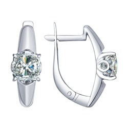 Серьги из серебра со Swarovski Zirconia, 89020055