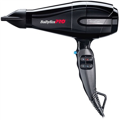 BaByliss Профессиональный фен для волос / PRO Caruso BAB6520RE, черный, 2400 Вт