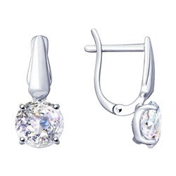 Серьги из серебра со Swarovski Zirconia, 89020110