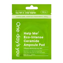 One-day's You Очищающие тонер-пэды для лица с церамидами / Handy Help Me Eco-Intense Ceramide Ampoule Pad, 10 шт.