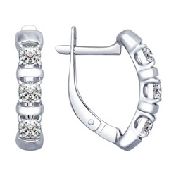 Серьги из серебра со Swarovski Zirconia, 89020059