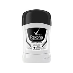 Антиперспирант стик мужской Rexona (Рексона) Антибактериальный Невидимый на черном и белом, 50 мл