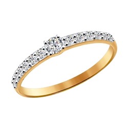 Помолвочное кольцо из золота со Swarovski Zirconia, 81010230