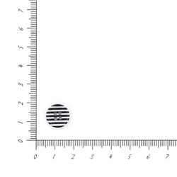 Пуговицы Рубашка L026-1 4 прокола 13мм 12шт (белый/черный)