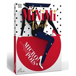 Minimi Micropois 100, колготки из микрофибры в горошек