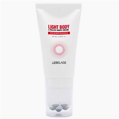 Lebelage Крем для тела массажный с 5 роликовыми шариками / Light Body 5 Roller Shape Cream, 120 мл