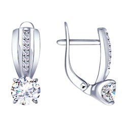 Серьги из серебра со Swarovski Zirconia, 89020101