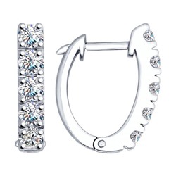 Серьги из серебра со Swarovski Zirconia, 89020051