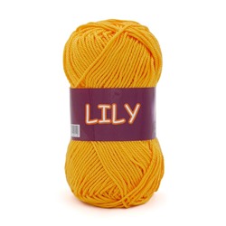 Lily 1634 100%мерс.хлопок 50г/125м. (Индия),  желтый