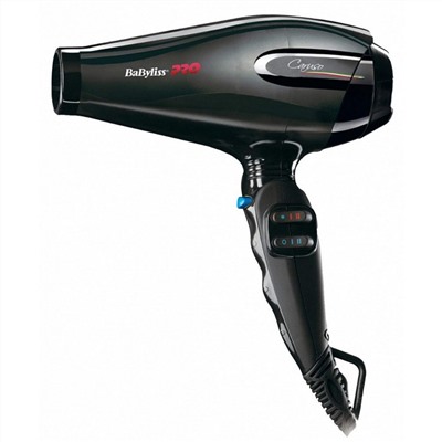 BaByliss Профессиональный фен для волос / PRO Caruso BAB6520RE, черный, 2400 Вт