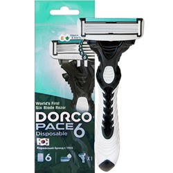 Станок для бритья с несъемной головкой DORCO PACE-6 (1 шт.), SXA 100-1P