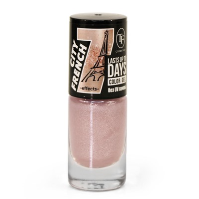 TF Лак для ногтей COLOR GEL CITY FRENCH тон 362 Light pink glitter/Светло-розовый с шиммером 8мл