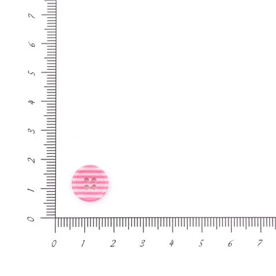 Пуговицы Рубашка L026-2 4 прокола 13мм 12шт (белый/розовый)