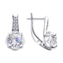 Серьги из серебра со Swarovski Zirconia, 89020118