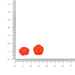 Пуговицы блузочн.Розочка перламутр 13мм на ножке AS137 12шт (яр.красный)