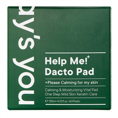 One-day's you Тонер-пэды увлажняющие / Help Me Dacto Pad, 60 пэдов