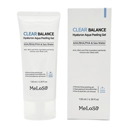 MeLoSo Пилинг-гель для лица с AHA/BHA/PHA кислотами и морской водой / Clear Balance Hyaluron Aqua Peeling Gel, 130 мл