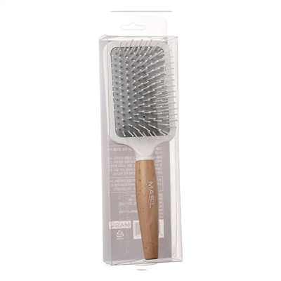 Masil Расческа для укладки волос антистатическая / Wooden Paddle Brush, дерево