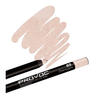 Provoc Гелевый карандаш-подводка для глаз водостойкий / Semi Permanent Gel Eye Liner №65 Champagne, шампань с шиммером