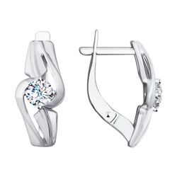 Серьги из белого золота со Swarovski Zirconia, 81020376