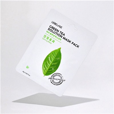 Lebelage Маска тканевая с экстрактом зеленого чая / Green Tea Solution Mask, 25 г