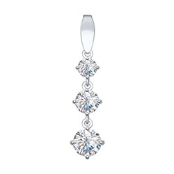 Подвеска из серебра со Swarovski Zirconia, 89030011