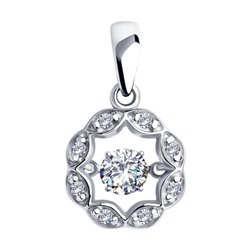 Подвеска из серебра со Swarovski Zirconia, 89030049