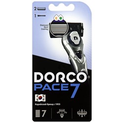 Станок для бритья DORCO PACE-7 (+ 2 кассеты), система с 7 лезвиями, SVA1002