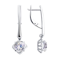 Серьги из серебра со Swarovski Zirconia, 89020119