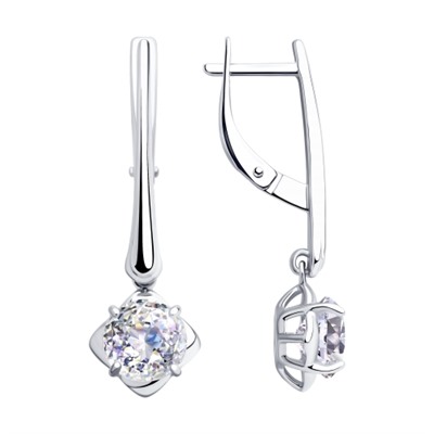 Серьги из серебра со Swarovski Zirconia, 89020119