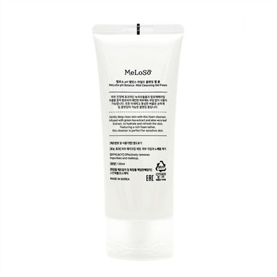 MeLoSo Очищающая пенка для лица с экстрактом камелии и алоэ / pH Balance Mild Cleansing Gel Foam, 130 мл