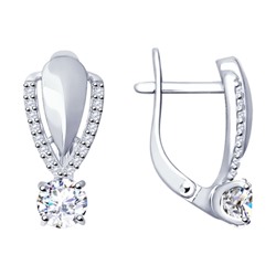 Серьги из серебра со Swarovski Zirconia, 89020099