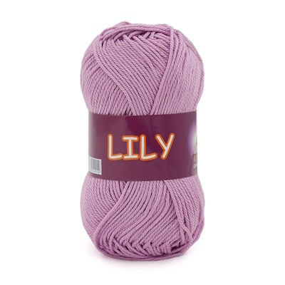 Lily 1633 100%мерс.хлопок 50г/125м. (Индия),  сиреневый