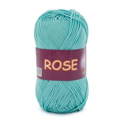 Rose 3909 100%хлопок двойн.мерсер-ции 50г/150м (Индия),  св.голуб.бирюза