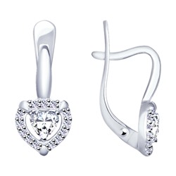 Серьги из серебра со Swarovski Zirconia, 89020102