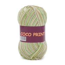 Coco print 4671 100%мерсеризован хлопок 50г/240м (Индия),  желт-зелен.меланж