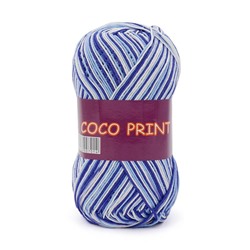 Coco print 4659 100%мерсеризован хлопок 50г/240м (Индия),  синий меланж