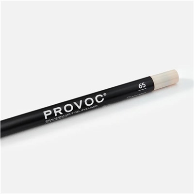 Provoc Гелевый карандаш-подводка для глаз водостойкий / Semi Permanent Gel Eye Liner №65 Champagne, шампань с шиммером