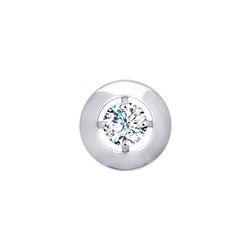 Подвеска из белого золота со Swarovski Zirconia, 81030066