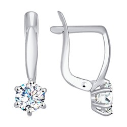 Серьги из белого золота со Swarovski Zirconia, 81020272