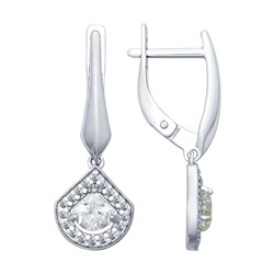 Серьги из серебра со Swarovski Zirconia, 89020092