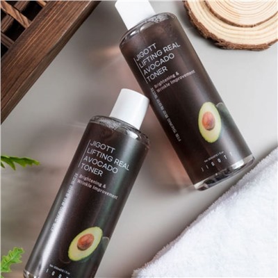 Jigott Тонер с экстрактом авокадо / Lifting Real Avocado Toner, 300 мл