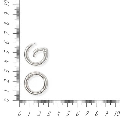 Кольцо разъемное 25мм (карабин) 10шт никель