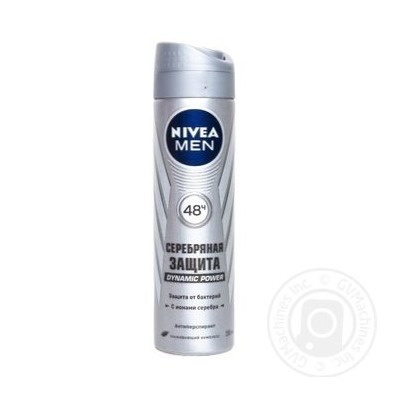 Nivea спрей сереб.защита муж 150мл